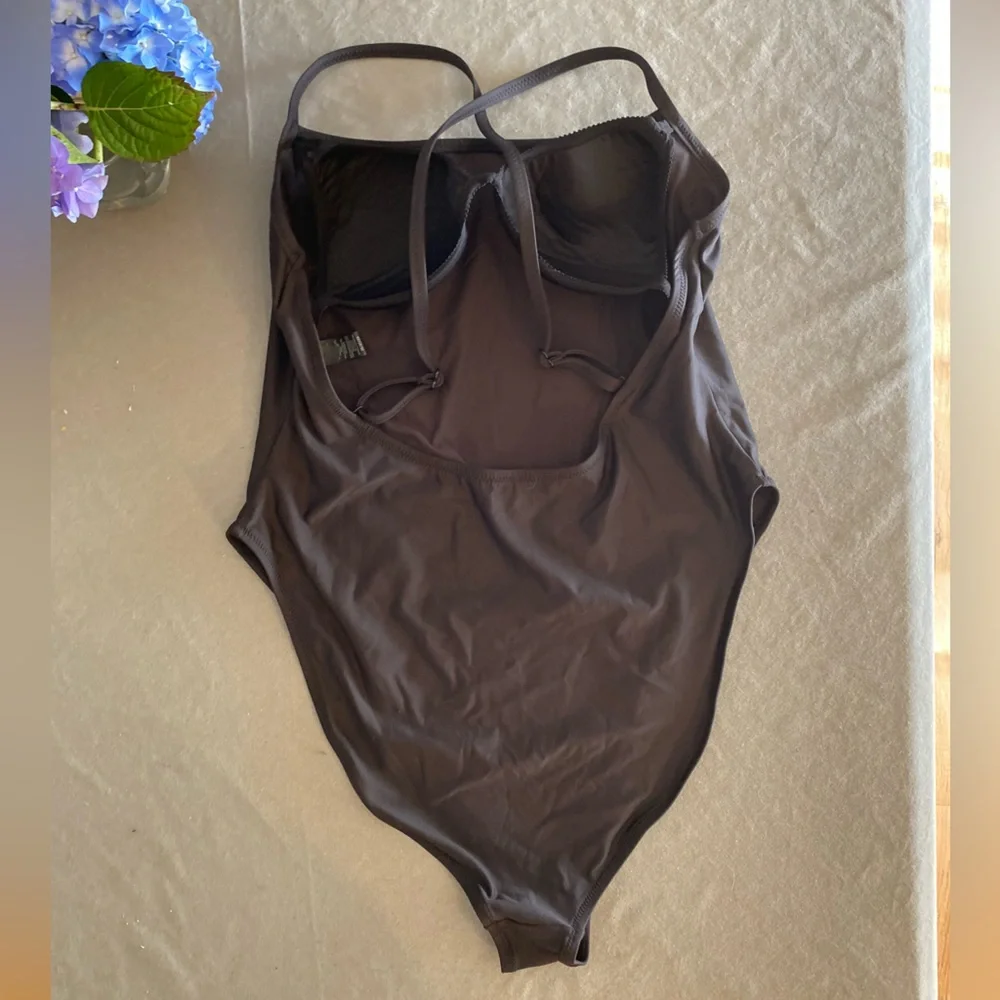 Skims Black One-Piece Swimsuit cross back size 2 X